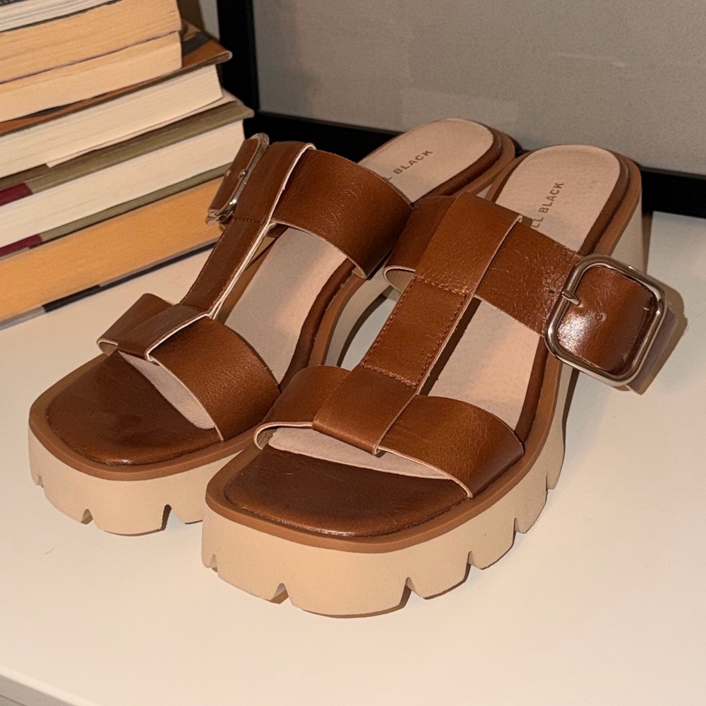 All Black Platform Sandal - never worn